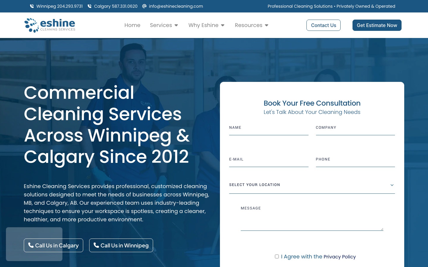 The current homepage